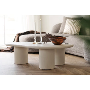 table organic 3 pieds béton ciré