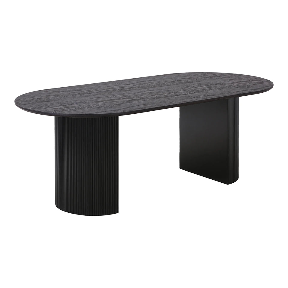Table à manger ovale boavista bois noir