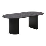 Table à manger ovale boavista bois noir