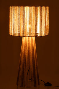 Lampe rayures cordes