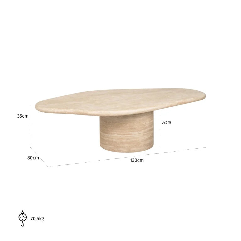 Table basse travertin