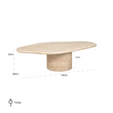 Table basse travertin