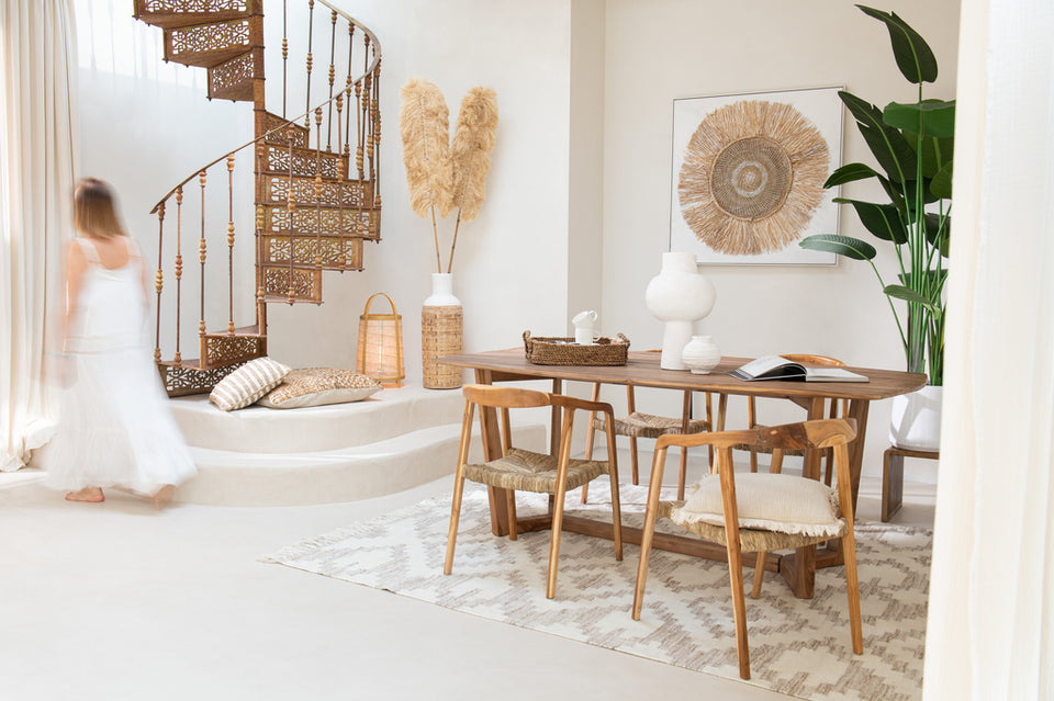 Chaise en teck brun Ana