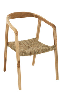 Chaise en teck brun Ana
