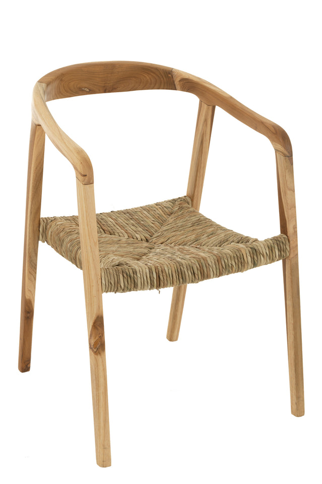 Chaise en teck brun Ana