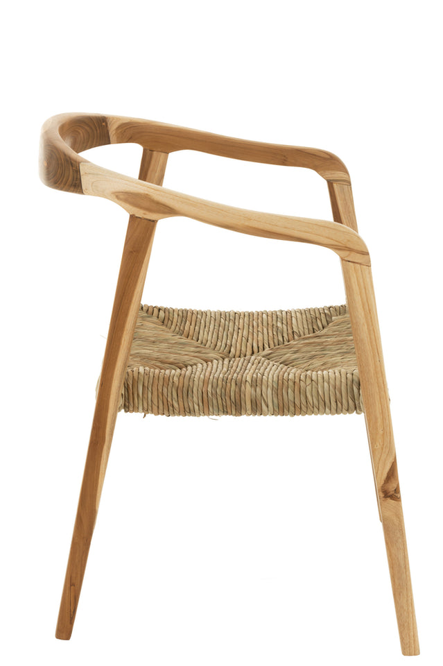 Chaise en teck brun Ana