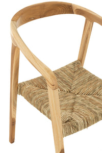 Chaise en teck brun Ana