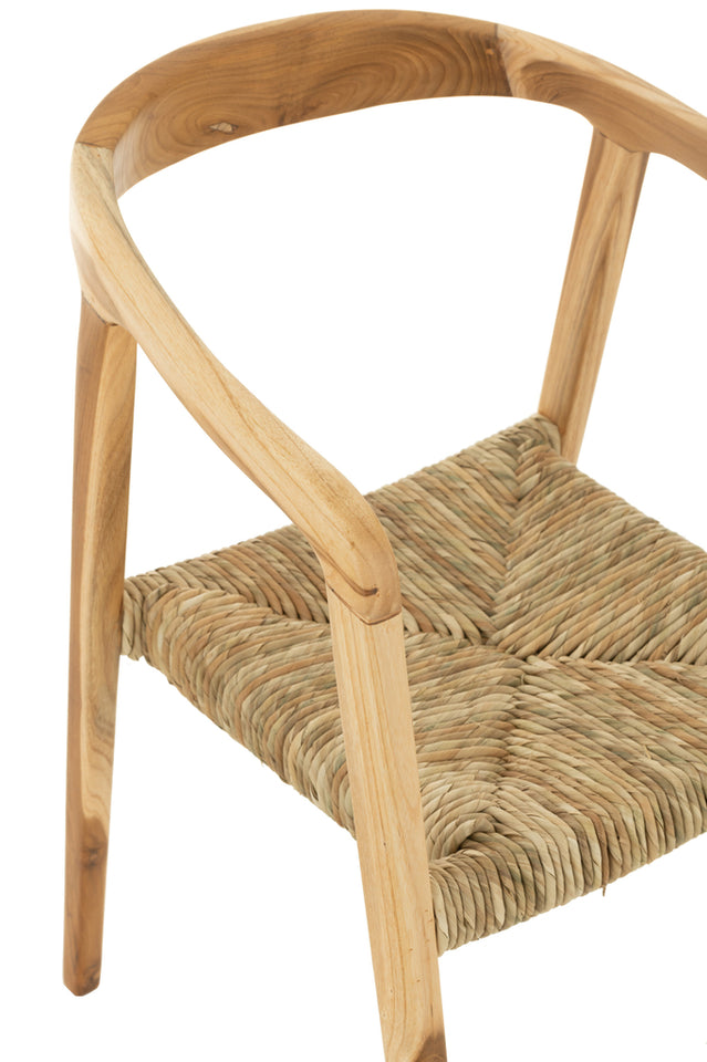 Chaise en teck brun Ana