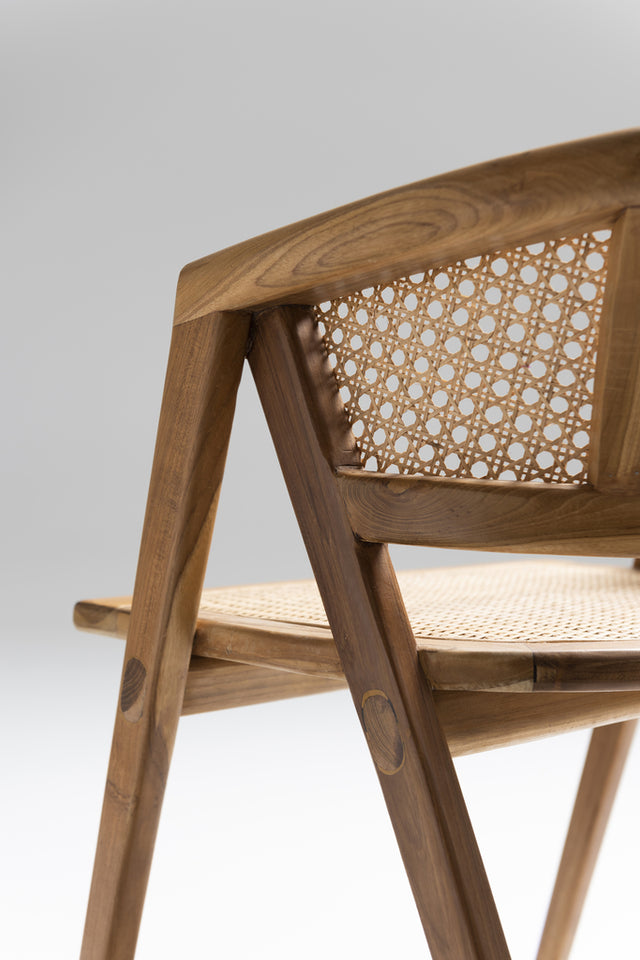Chaise Ani en bois de teck marron