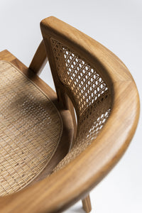 Chaise Ani en bois de teck marron