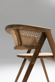 Chaise Ani en bois de teck marron