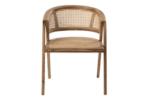 Chaise Ani en bois de teck marron