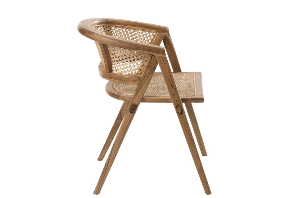 Chaise Ani en bois de teck marron
