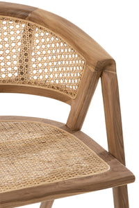 Chaise Ani en bois de teck marron