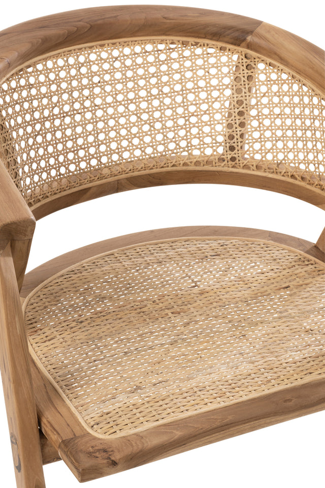 Chaise Ani en bois de teck marron