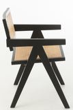 Chaise en bois et cannage