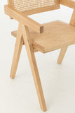 Chaise en bois et cannage / rotin naturel