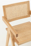Chaise en bois et cannage / rotin naturel