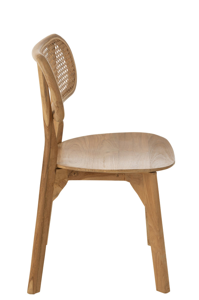 Chaise en bois de teck naturel