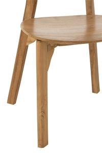 Chaise en bois de teck naturel