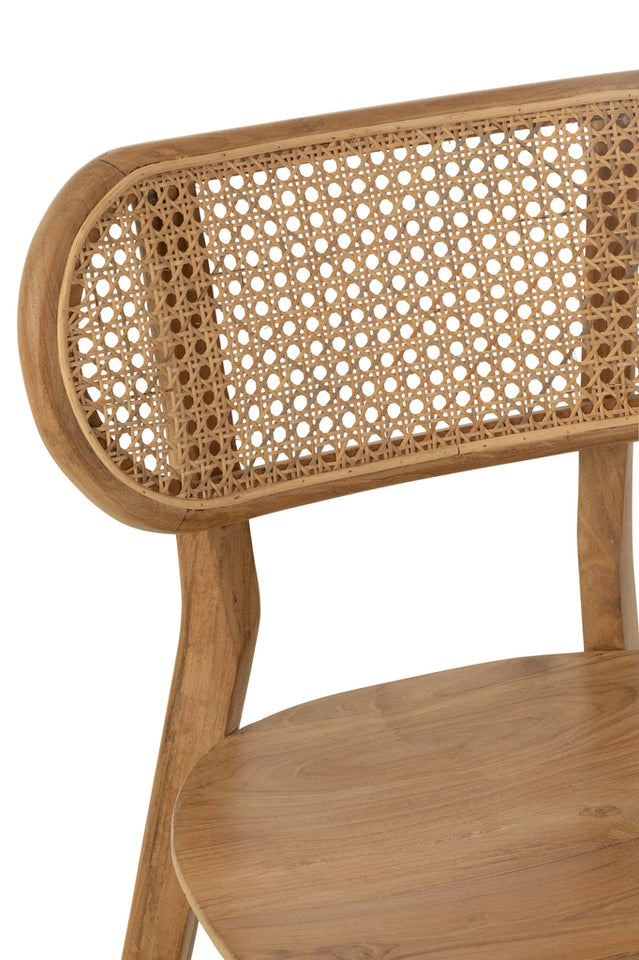 Chaise en bois de teck naturel
