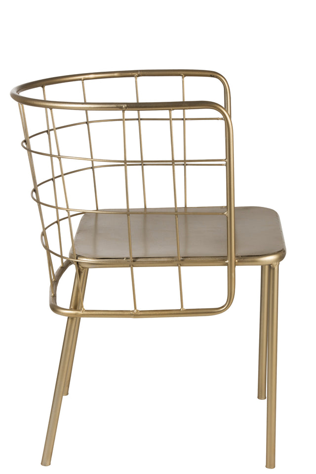 Chaise design doré