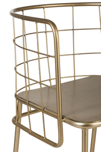 Chaise design doré