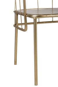 Chaise design doré