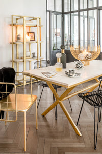 Chaise design doré