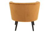 Fauteuil Textile/Bois Ocre