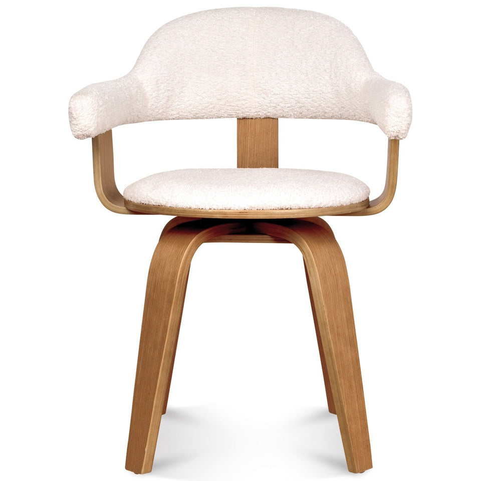 chaise bois pivotante