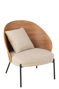 Chaise/fauteuil lounge beige