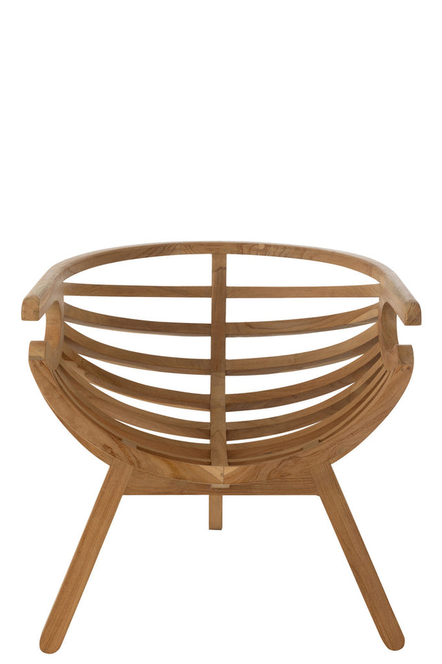 Chaise/fauteuil CRABE en bois de teck naturel