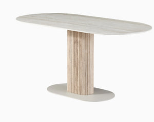 Table à manger ovale natura