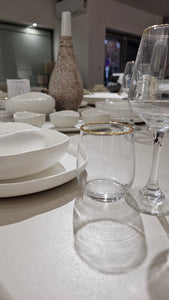 Verre liseré or