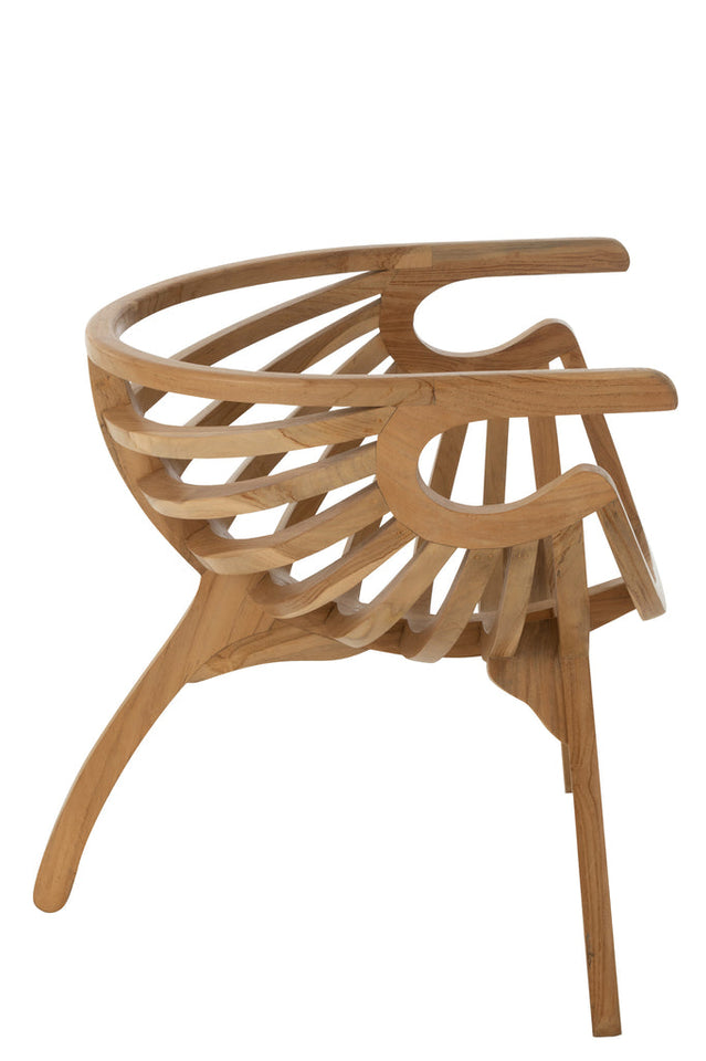 Chaise/fauteuil CRABE en bois de teck naturel