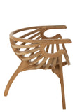 Chaise/fauteuil CRABE en bois de teck naturel