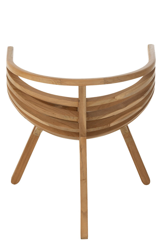 Chaise/fauteuil CRABE en bois de teck naturel