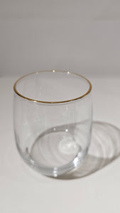 Verre liseré or