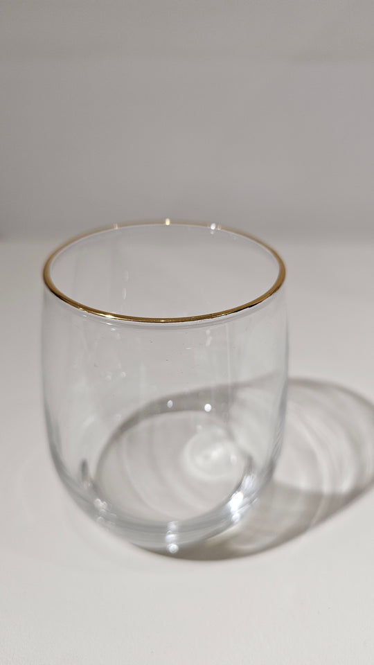 Verre liseré or