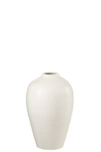 Vase céramique blanc S