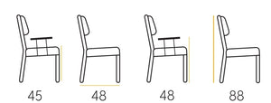 Chaise arrondie lina