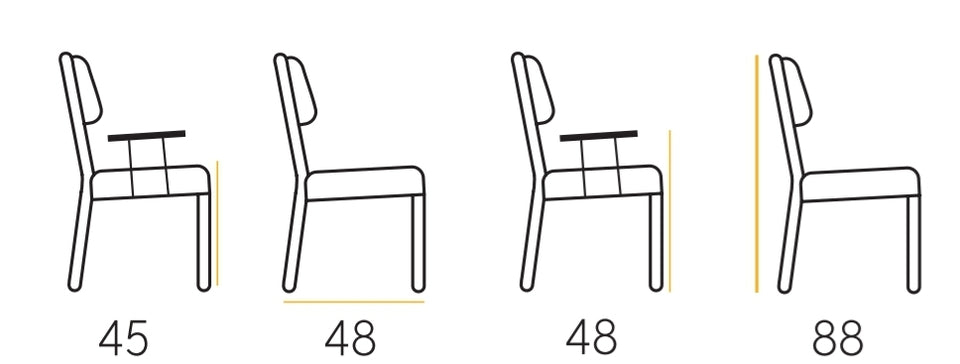 Chaise arrondie lina