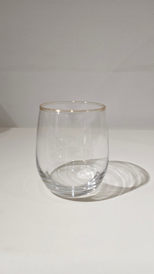 Verre liseré or