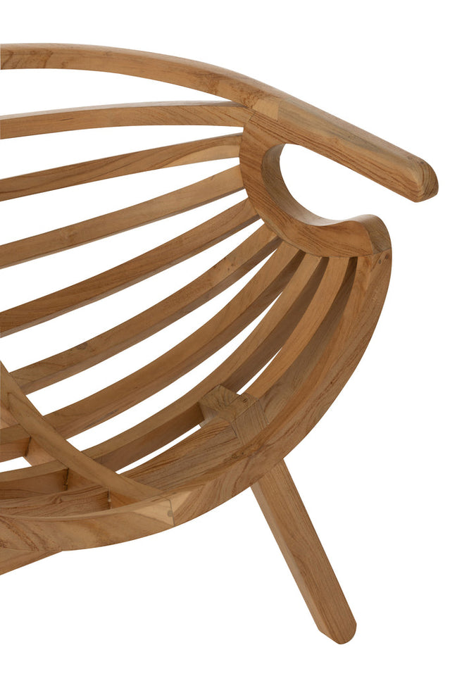 Chaise/fauteuil CRABE en bois de teck naturel