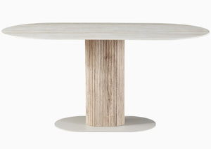 Table à manger ovale natura