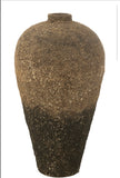 Vase xxl ciment texturé marron
