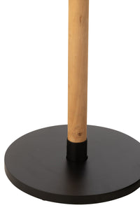 Ensemble de 2 tables d'appoint Ron MDF/Pin naturel noir