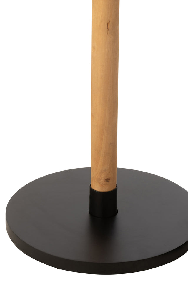 Ensemble de 2 tables d'appoint Ron MDF/Pin naturel noir