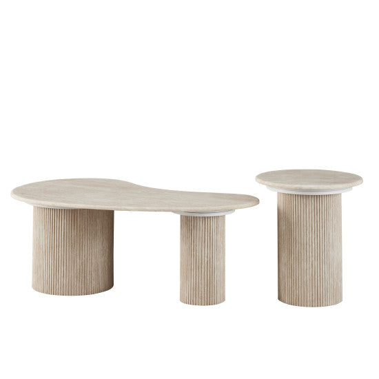 Set table basse organique